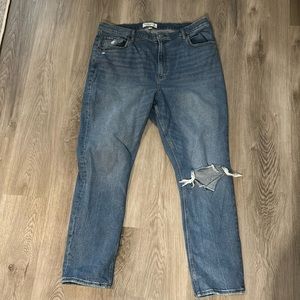 Abercrombie & Fitch The Slim Straight Ultra High Rise Curve Love - size: 34/18